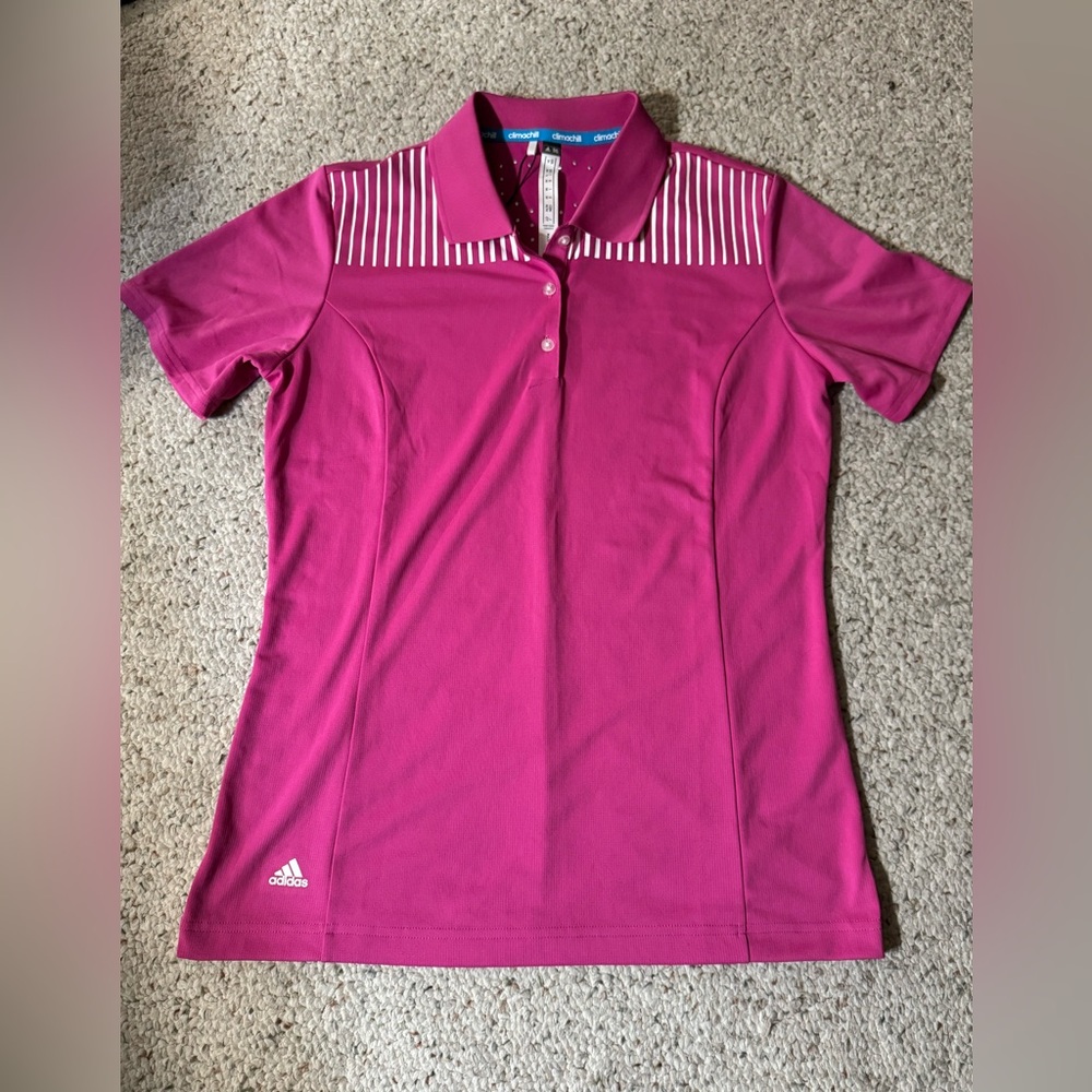 Adidas Polo Shirt Pink Women’s Size Medium